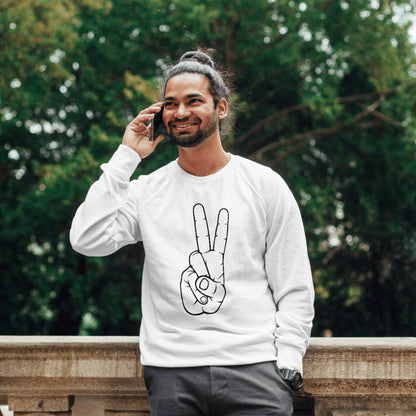 Creative peace hand sign design for cutting machines