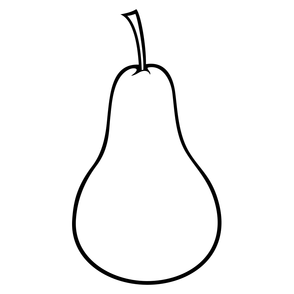Creative pear vector design for cutting machines