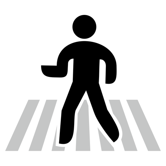 Creative pedestrian crossing design for cutting machines