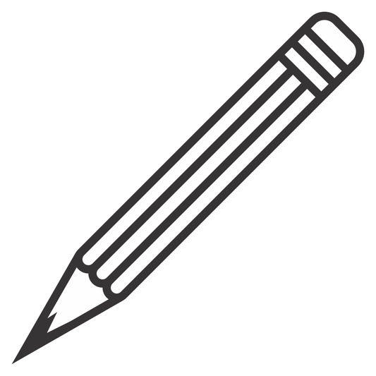 Creative pencil design for cutting machines in black and white