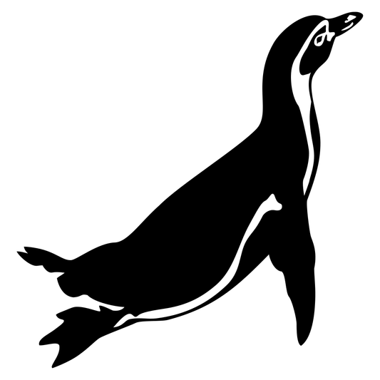 Elegant penguin silhouette design for creative projects