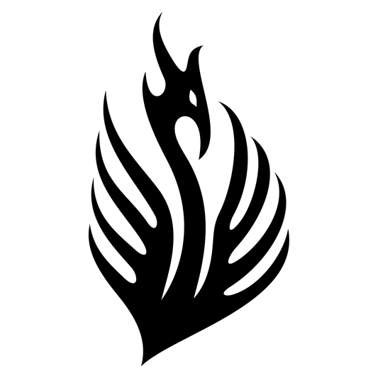 Elegant phoenix design for cutting machine art projects