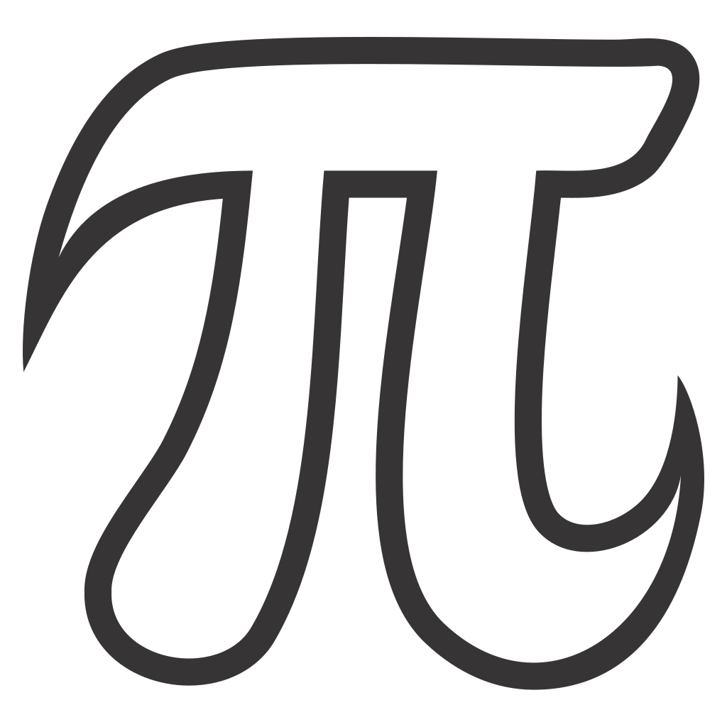 Creative pi symbol design in a bold, modern style for crafts