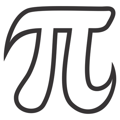 Creative pi symbol design in a bold, modern style for crafts