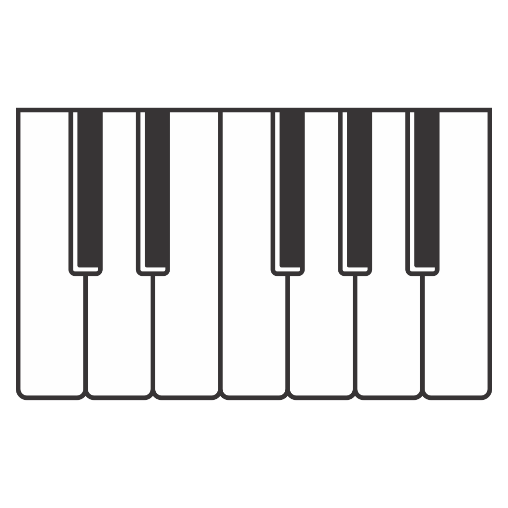 Creative vector design of piano keys for cutting machines