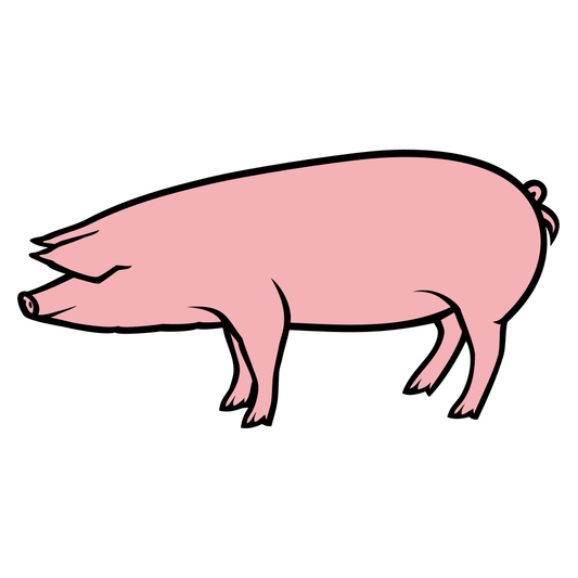 Playful pink pig vector design for cutting machines