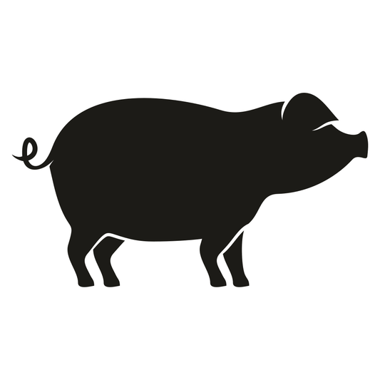 Creative pig icon design for cutting machine projects