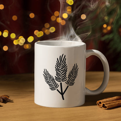 Elegant black pine branch design ideal for crafting projects