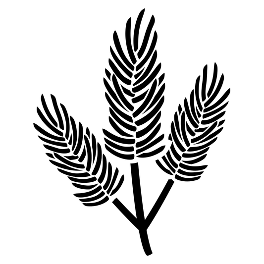 Elegant black pine branch design ideal for crafting projects