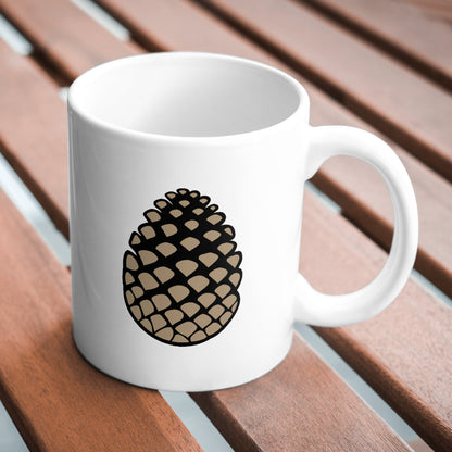 Stylized pine cone vector design for crafting projects