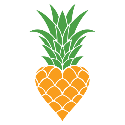 Creative pineapple heart design for crafting enthusiasts