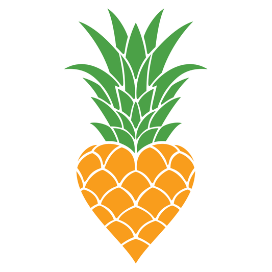 Creative pineapple heart design for crafting enthusiasts