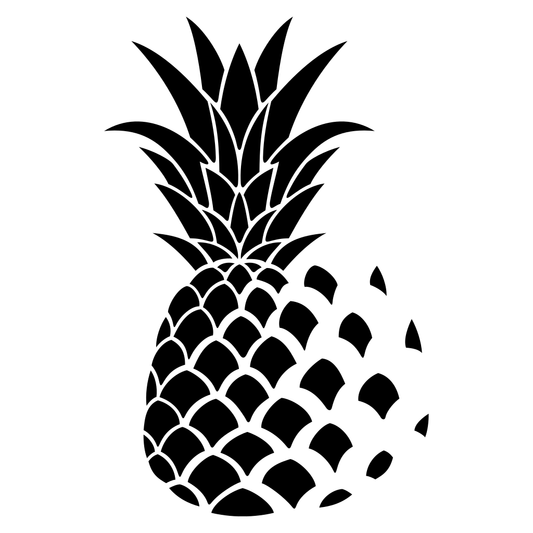 Creative black silhouette of a pineapple for design projects