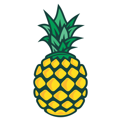 Bright pineapple design perfect for cutting machines and crafts