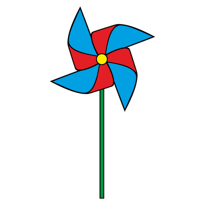 Colorful pinwheel for creative cutting machine designs