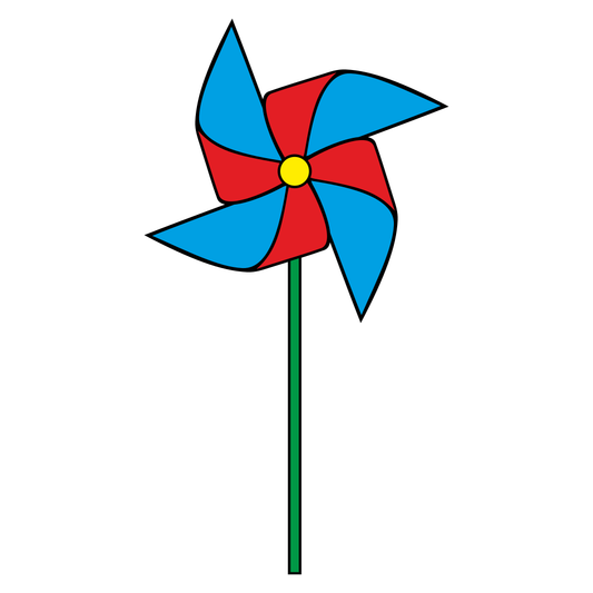 Colorful pinwheel for creative cutting machine designs