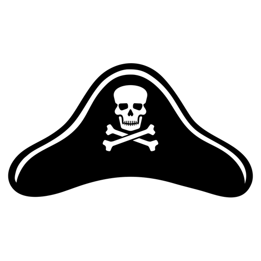 Stylish pirate hat vector design for creative projects