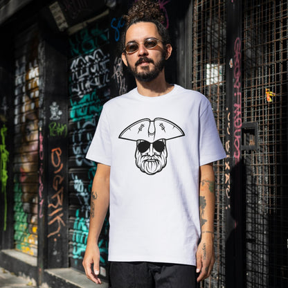Bold pirate head design with stylish aviator sunglasses