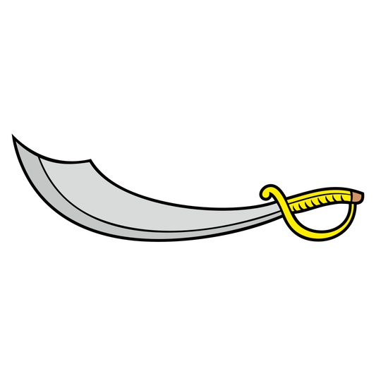 Craft intricate art using a pirate sabre vector design