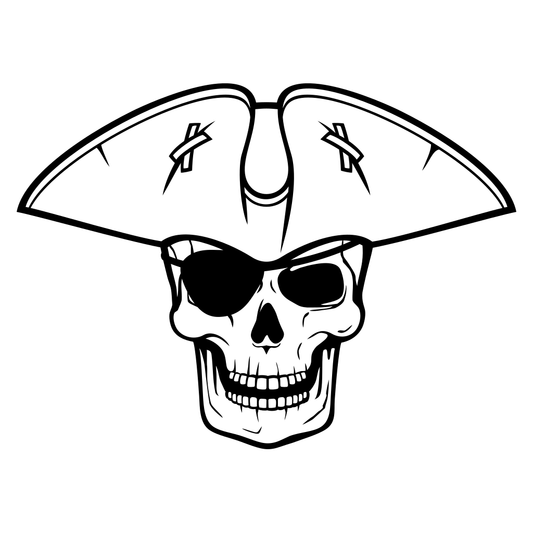 Intriguing pirate skull design for creative projects