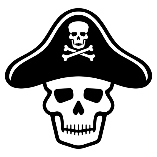 Pirate skull design with hat perfect for crafting projects