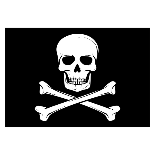 Vector pirate flag design for creative cutting projects