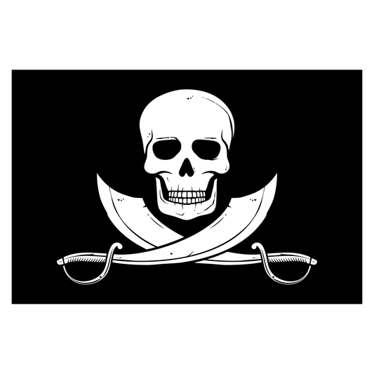 Create a striking pirates flag design for cutting machines