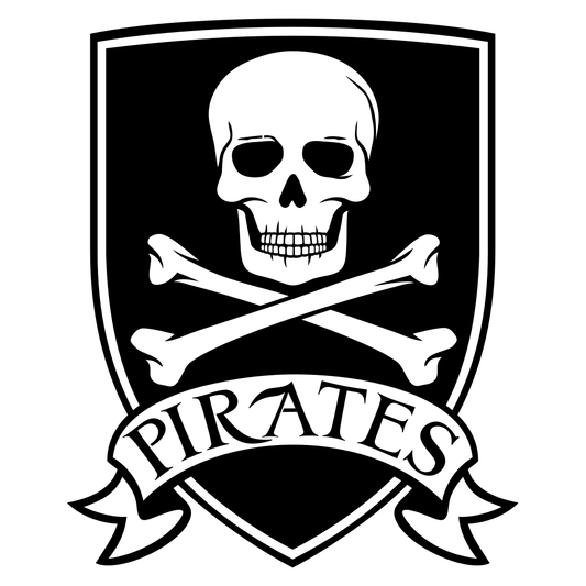 Unique pirate symbol for cutting machines in vector format