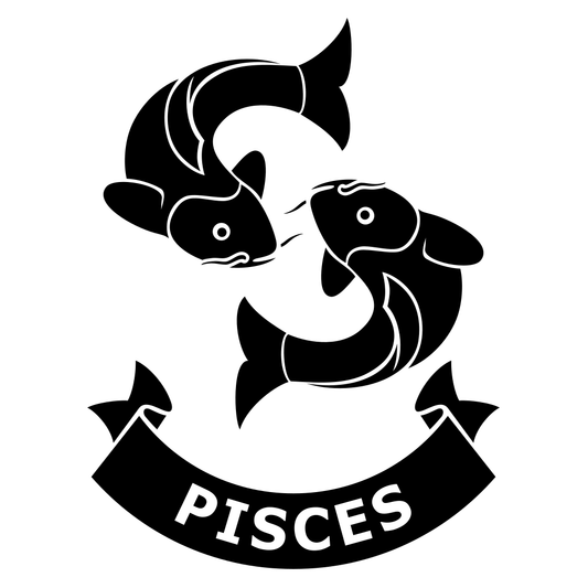 Creative Pisces design for cutting machines featuring twin fish