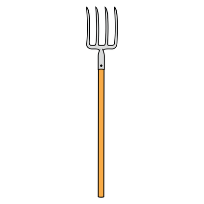 SVG design of a pitchfork tool for cutting machines