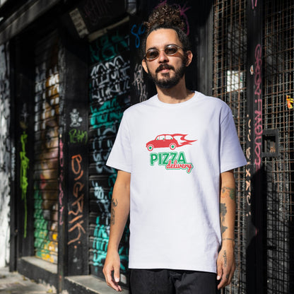 Creative pizza delivery vector design for cutting machines