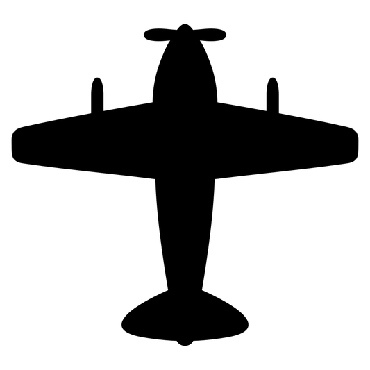 Unique vector silhouette of an airplane ready for crafting