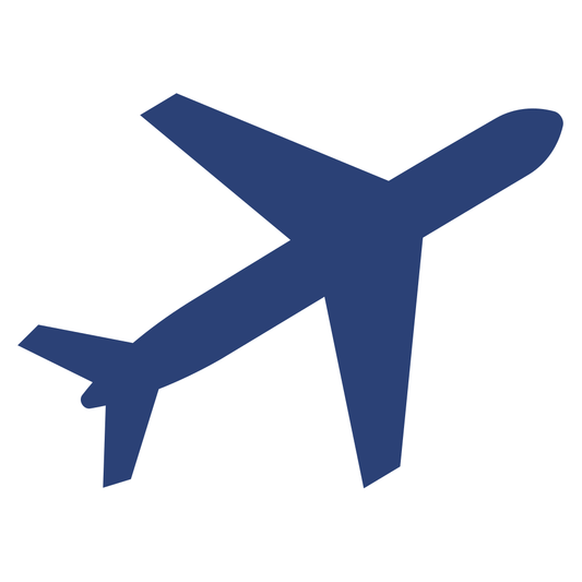 Stylized airplane silhouette design for cutting machines