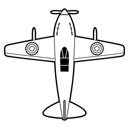 Classic airplane SVG design for cutting machines