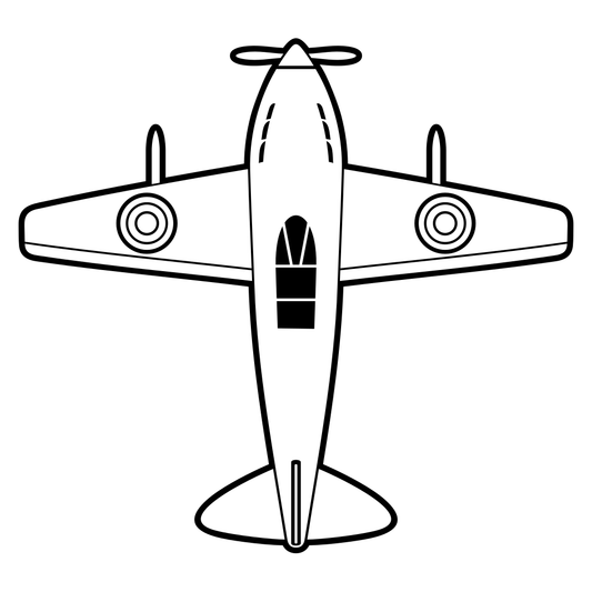 Classic airplane SVG design for cutting machines