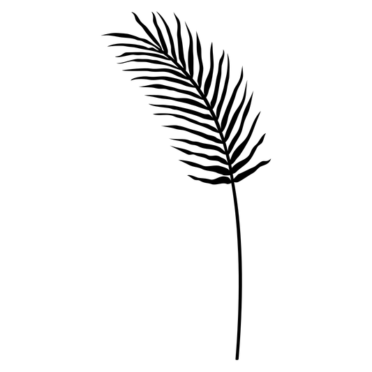 Elegant palm leaf vector design for creative cutting projects