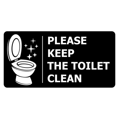 Keep the toilet clean warning label for cutting machines