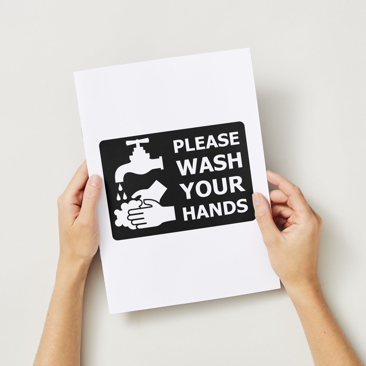 Creative vector design of a handwashing reminder sign