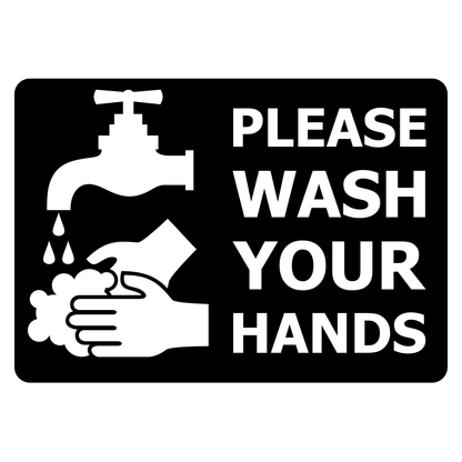 Creative vector design of a handwashing reminder sign