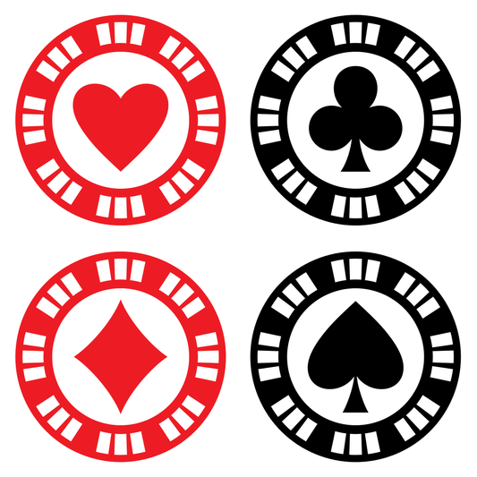 Colorful vector poker chips for crafting projects