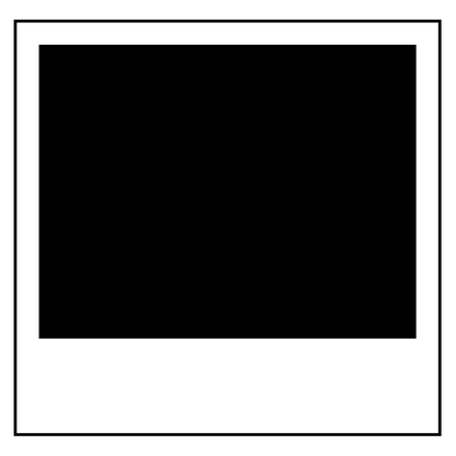 Black and white polaroid frame design for crafting