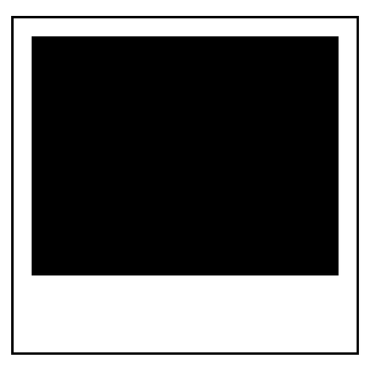 Black and white polaroid frame design for crafting