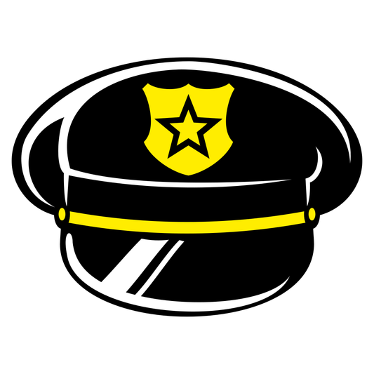 Creative police cap vector design for cutting machines