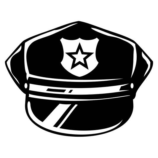 Stylish police hat design perfect for creative projects