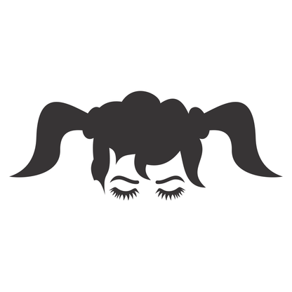 Ponytail girl silhouette for creative cutting projects