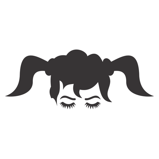 Ponytail girl silhouette for creative cutting projects