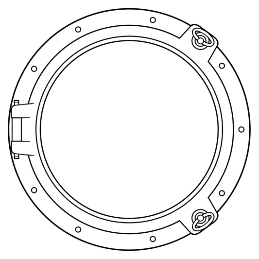 Porthole design for layered vector cutting projects