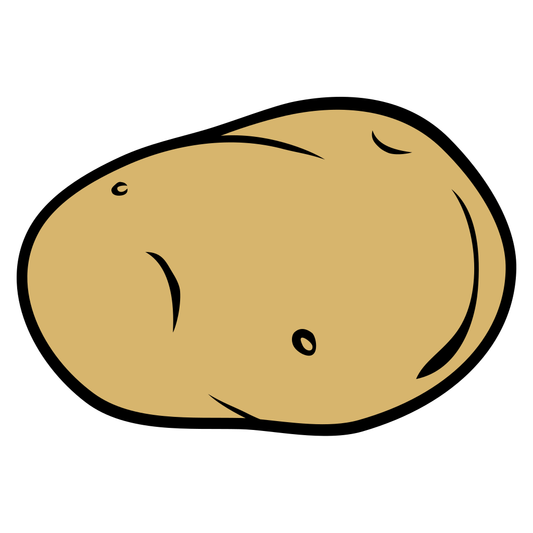 Creative potato design for cutting machines in vector format