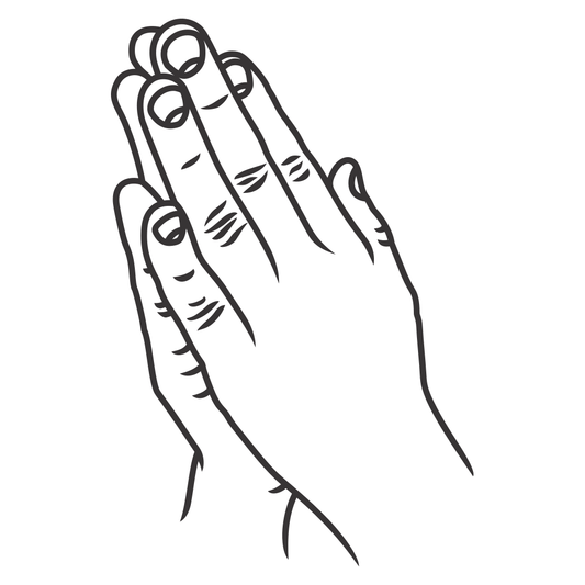 Praying hands vector design for cutting machines