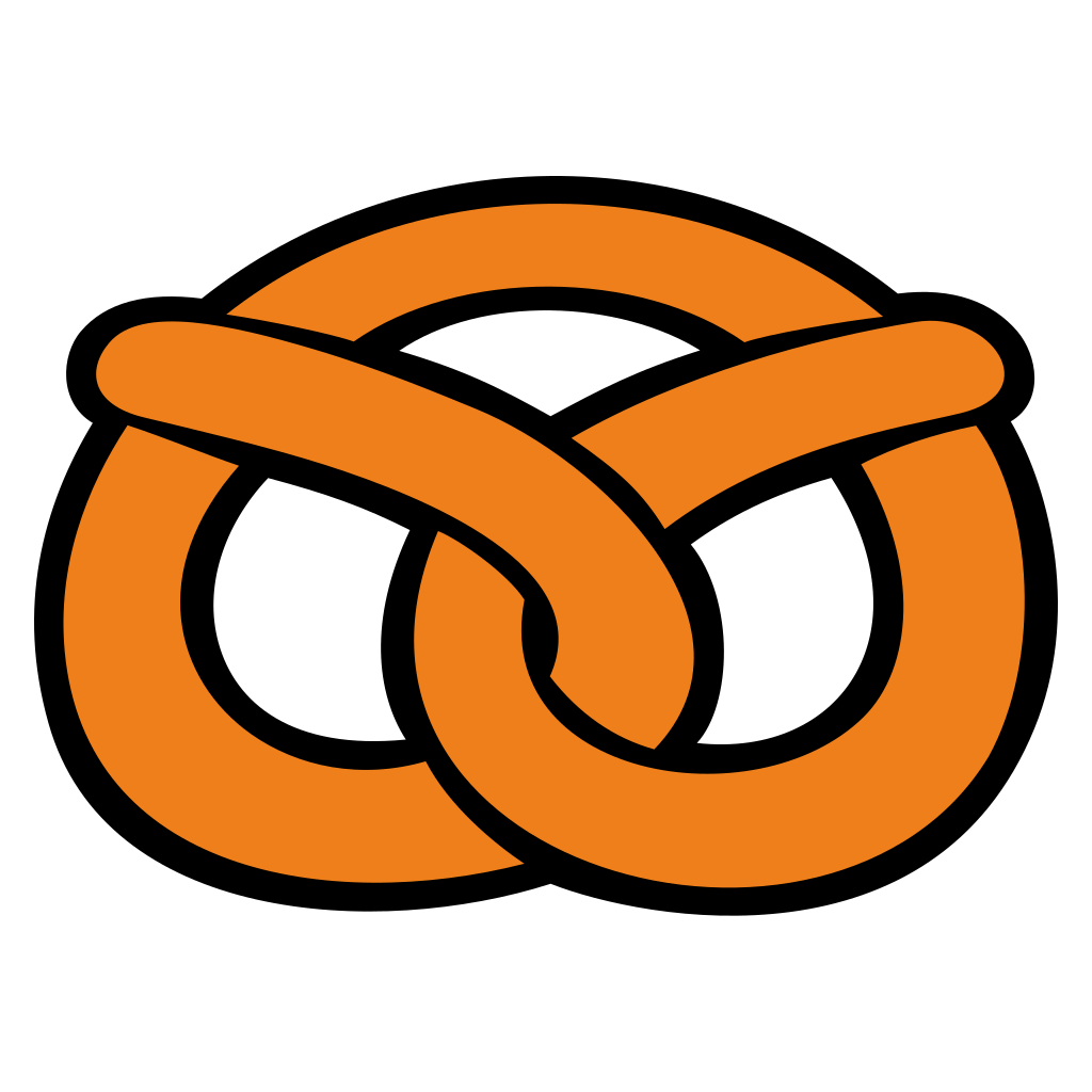 Creative vector design of a playful orange pretzel knot
